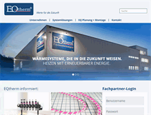 Tablet Screenshot of eqtherm.de